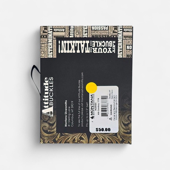 Montana Silversmiths Cowboy America Since 1776 Belt Buckle - Retail $50 - NEW - Picture 3 of 7